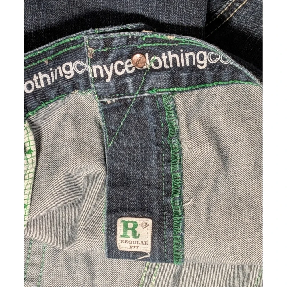 Vintage Enyce Men's Baggy Hip Hop Grunge Wide Leg Dark‎ Wash Denim Size 42x32.5